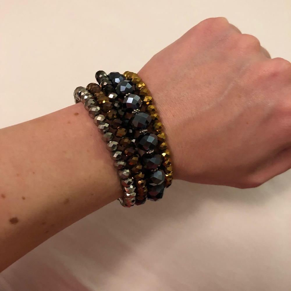 Multi Jeweled bangle bracelet - Picture 6 of 15